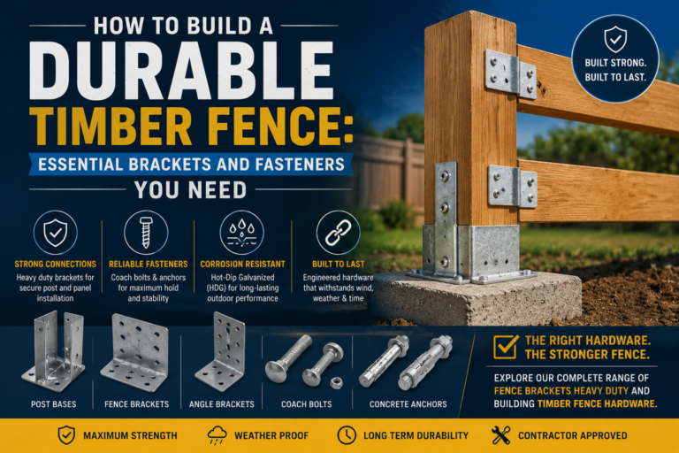 How to Build a Durable Timber Fence: Heavy Duty Fence Brackets & Fasteners Guide