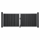 vetrical slat swing gate aluminum